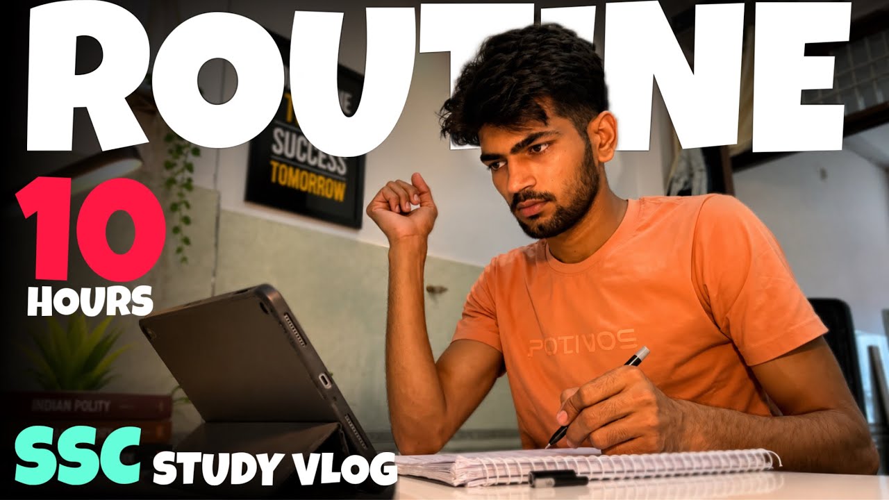 🔥 10 Hours Study Routine for SSC Preparation 📚| SSC Study Vlog #ssc #ssccgl #upsc 