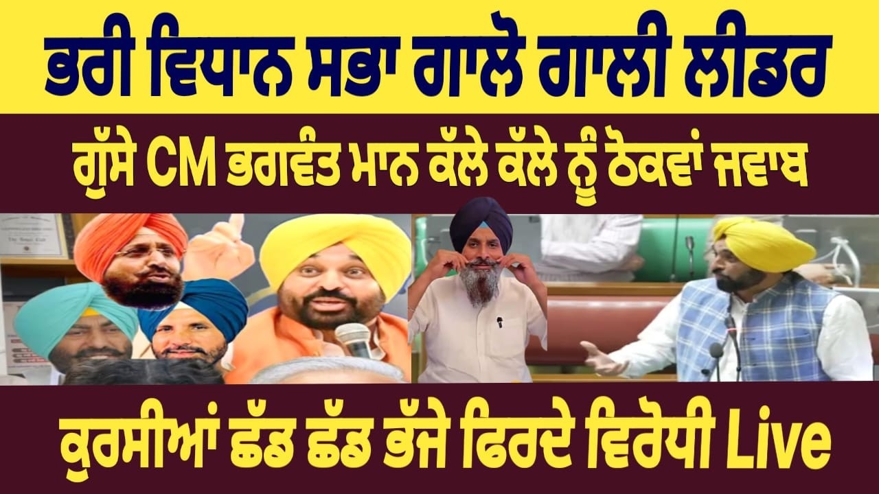 ਗੁੱਸੇ CM ਭਗਵੰਤ ਮਾਨ ਕੱਲੇ ਕੱਲੇ ਨੂੰ ਠੋਕਵਾਂ ਜਵਾਬ ਕੁਰਸੀਆਂ ਛੱਡ ਛੱਡ ਭੱਜੇ ਫਿਰਦੇ ਵਿਰੋਧੀ Live