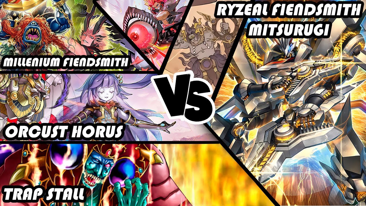 Ryzeal Fiendsmith Mitsurugi VS Orcust Horus, Trap Stall & Millenium Fiendsmith - Dueling Book