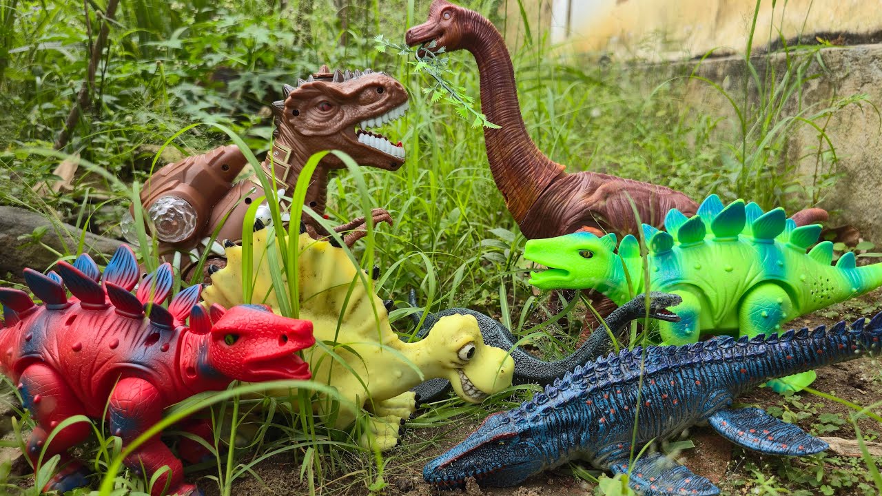 Menemukan Dinosaurus T-Rex Brachiosaurus Spinosaurus Stegosaurus Plesiosaurus Mosasaurus Dragon