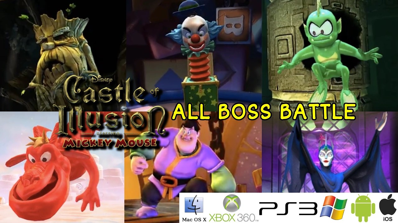 CASTLE OF ILLUSION STARRING MICKEY MOUSE 2013 - ALL BOSS BATTLE - KUKUWADEWI TV