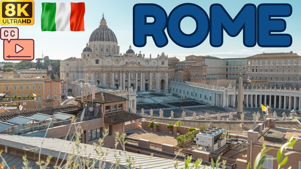 【8K】Пешеходная Экскурсия по Риму 🇮🇹 Аутентичные Виды Улиц Итальянской Столицы (С субтитрами)