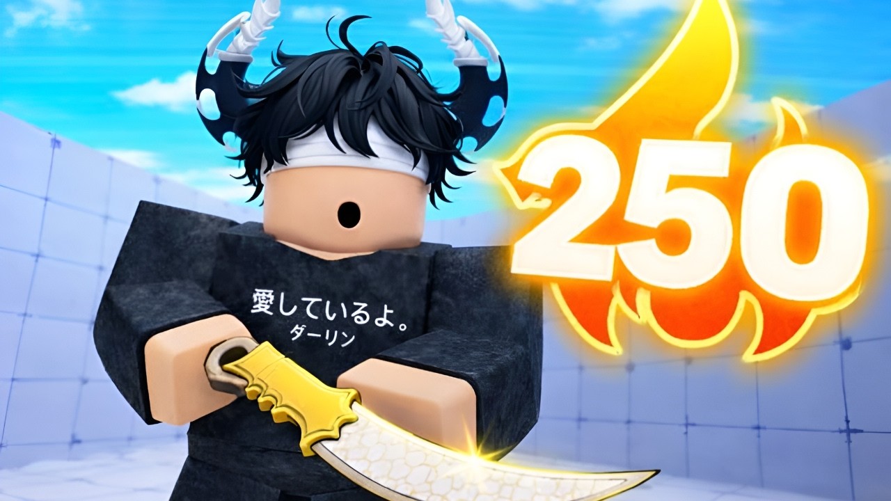 I Only Used KNIFE To Reach 250 Winstreak In Roblox Rivals!