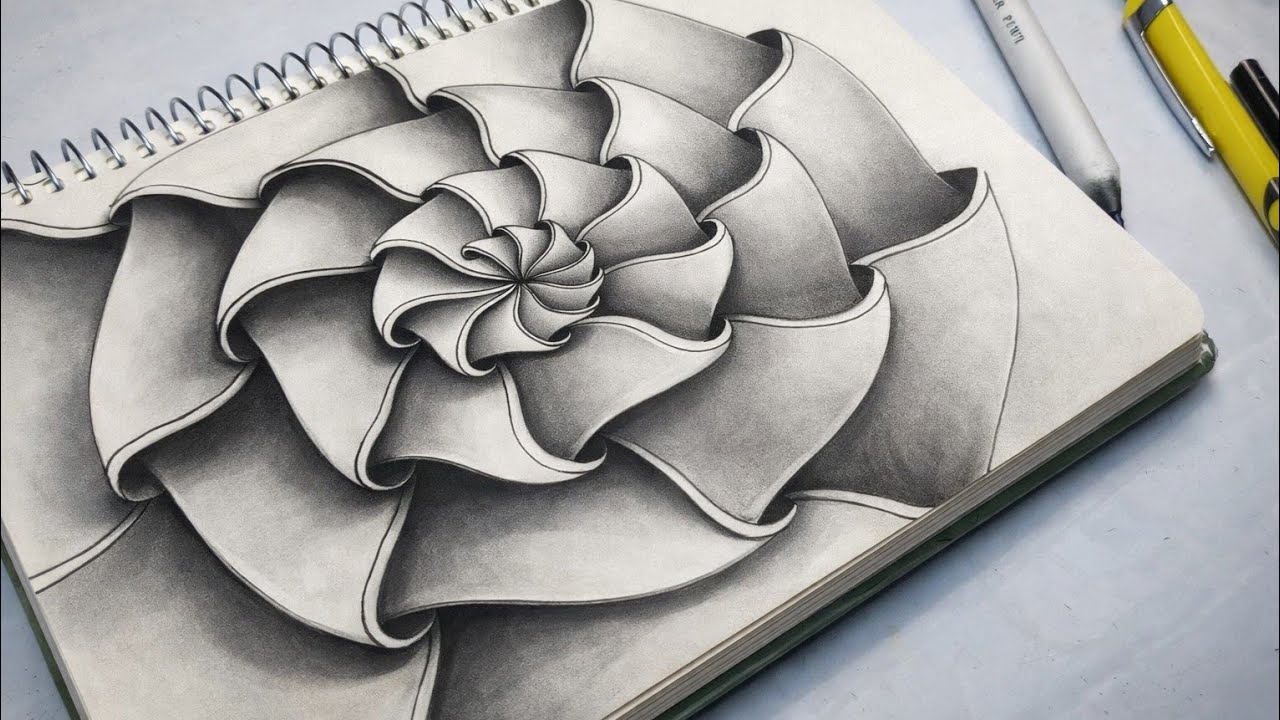 Whispering Spiral — A 3D Zentangle Flow of Calm & Depth
