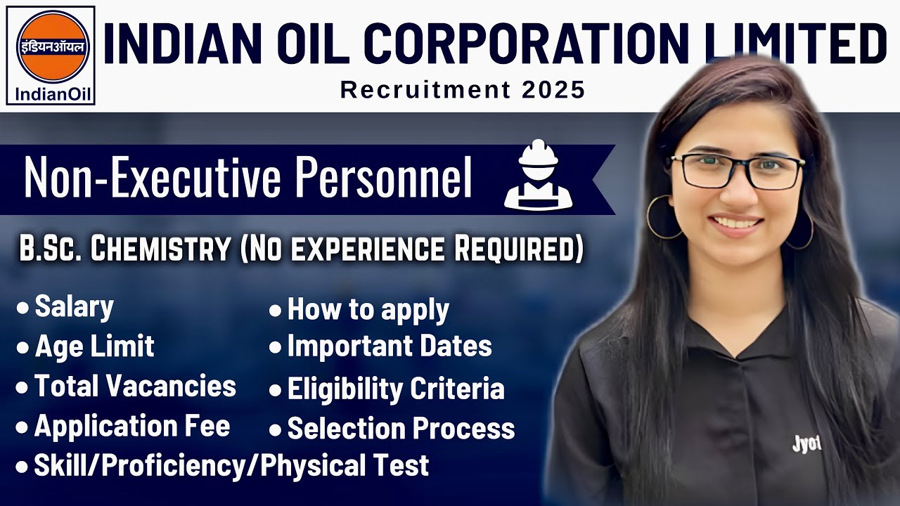 IOCL Non Executive Recruitment 2025 | Indian Oil Corporation Limited Recruitment 2025 | How to apply