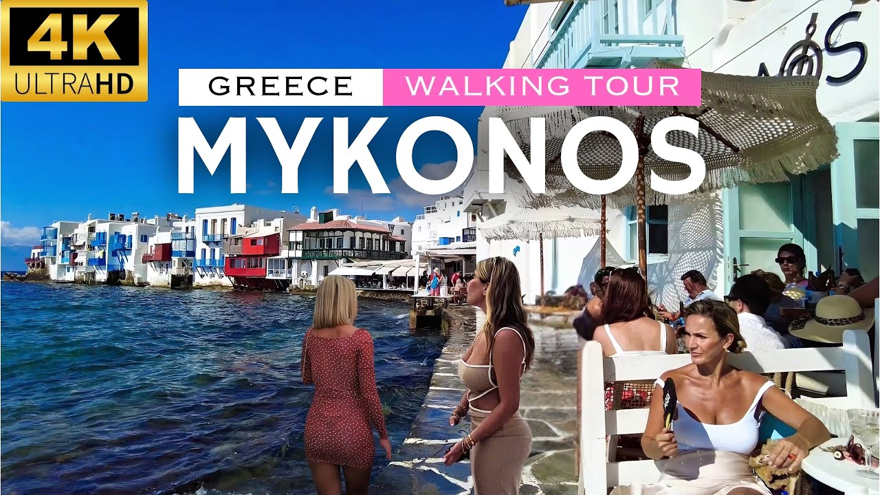 Mykonos, Greece Walking Tour [4K] | Stroll Through Little Venice & Windmills