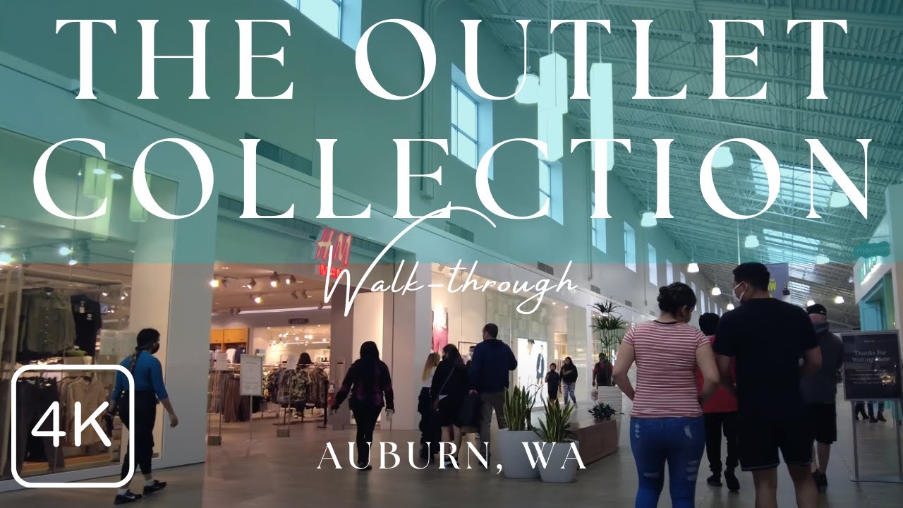 The Outlet Collection Seattle in Auburn WA Washington USA Shopping Center Walkthrough in 4K
