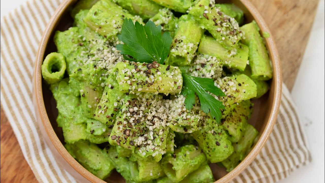 Erbsen Pasta - Blitzgericht fertig in 15 Minuten 💚 gesund & vegan