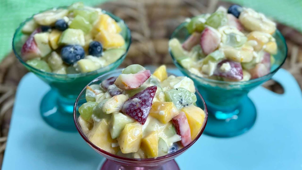 Como hacer Ensalada de frutas con salsa de naranja y maracuyá - Clau y Canela