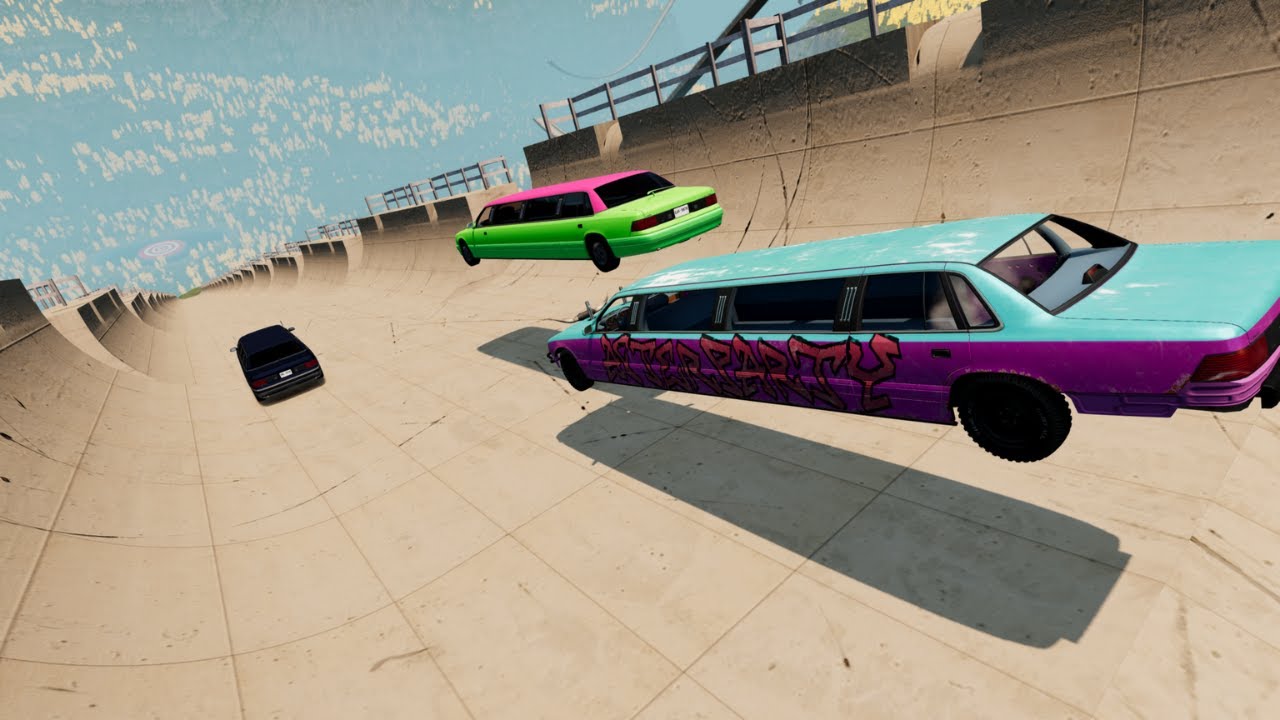 LIMOUSINE vs Mega Ram #beamngdrive #beamngrao #firetruck