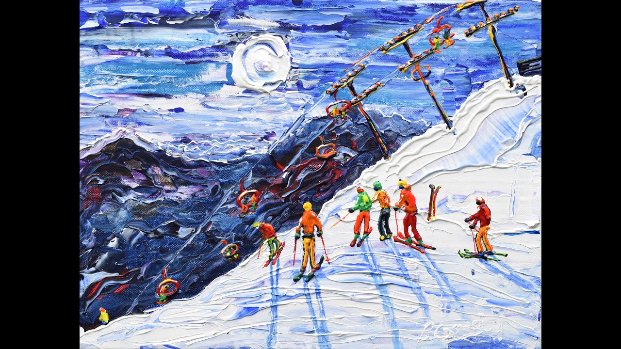 3 Valleys Ski Art Paintings Meribel, Courchevel and Val Thornens Studio Tour
