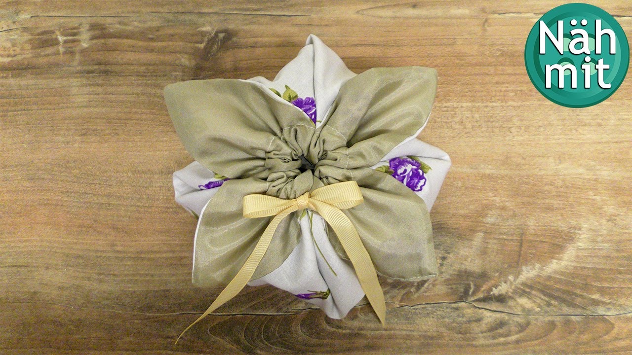 Geschenkbeutel im Origami-Stil nähen | Wiederverwendbare Geschenkverpackung | Näh mit mir