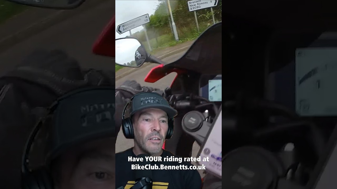 Danger! Motorcycle  rider junction kerfuffle