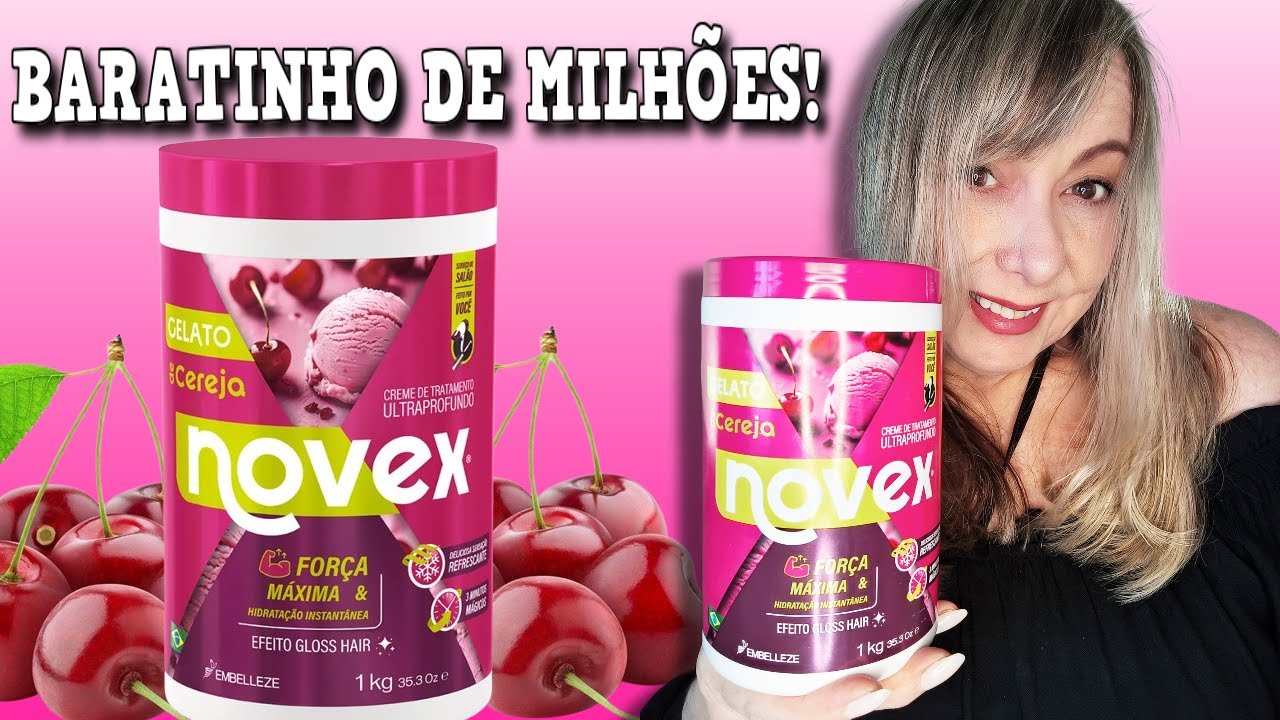 🍒NOVEX GELATO DE CEREJA  máscara low poo