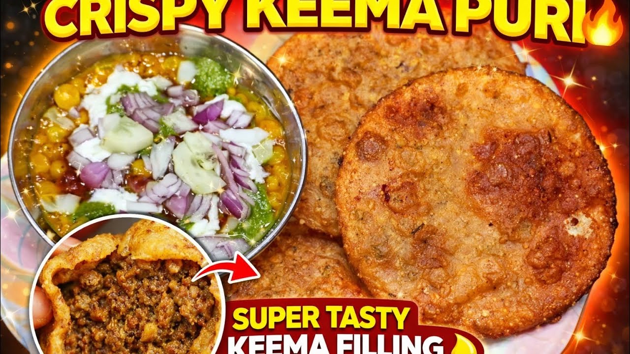 Crispy Keema Puri 😍 | Ghar Ki Special Street Style Recipe 🔥#KeemaPuri#HomemadeRecipe#StreetStyleFood
