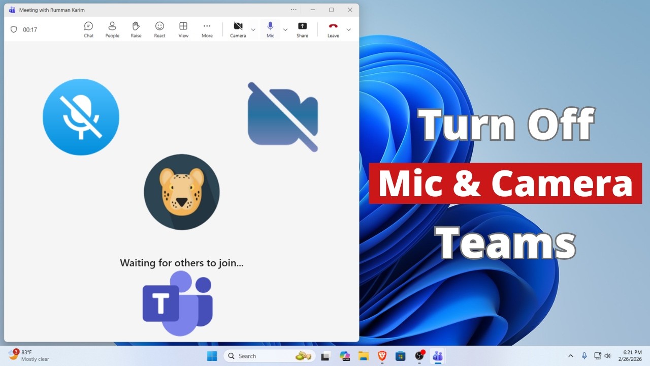 Как отключить микрофон и камеру в Microsoft Teams