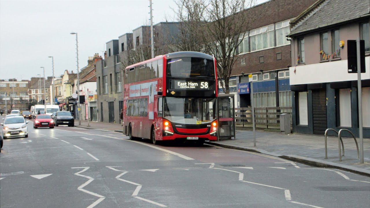 Electric Buses On London Bus Route 58, Walthamstow - East Ham.