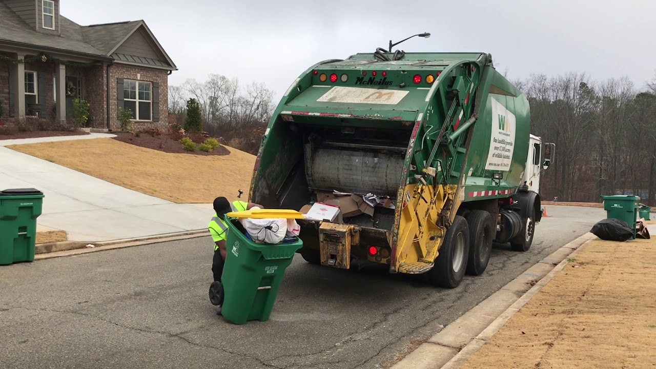 Waste Management Mack MR Rear Load Garbage Truck