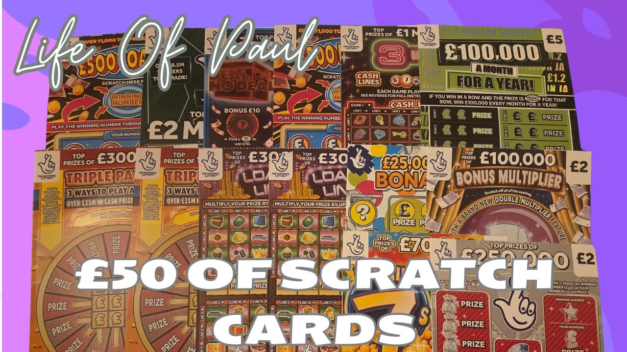 £50 mix of scratch cards, maybe today will be the day I win big!