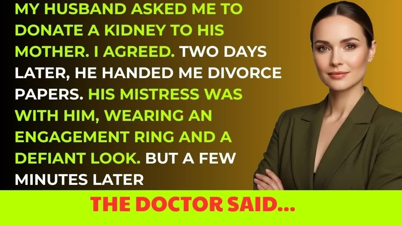 “I Donated My Kidney — Two Days Later, He Divorced Me”
