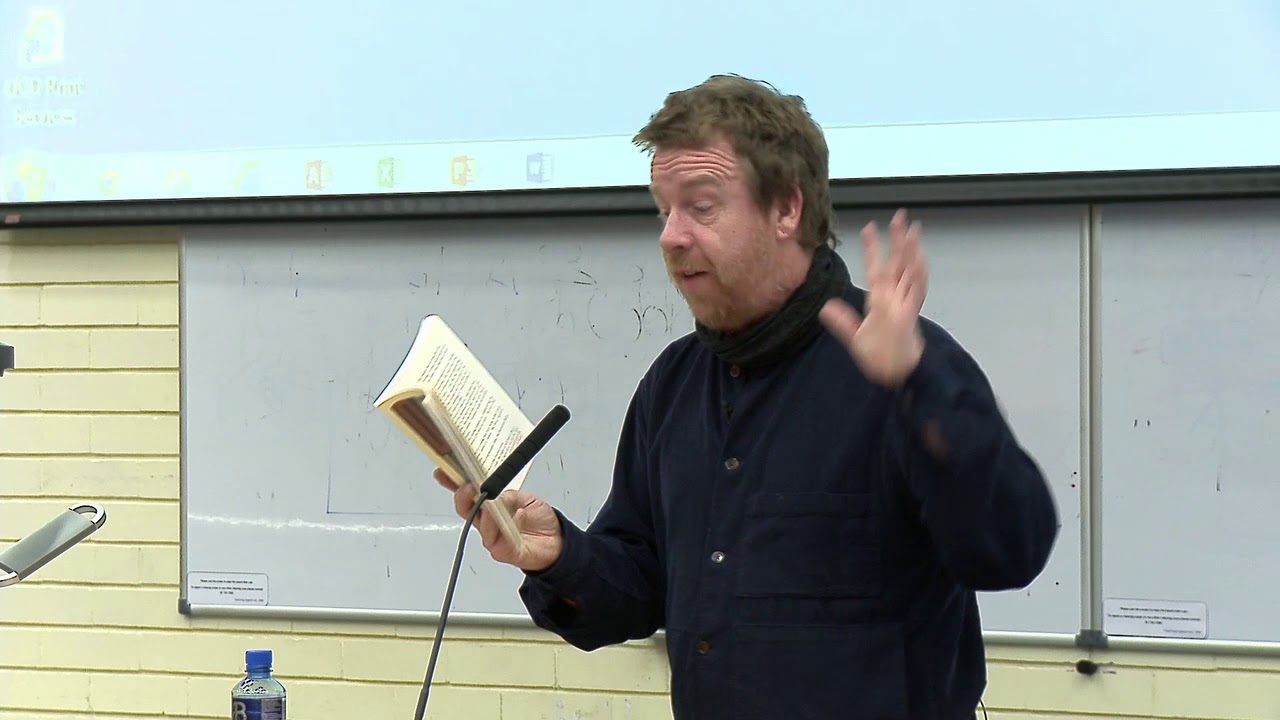 Kevin Barry, reading to students in UCD School of English, Drama, Film and Creative Writing, 2017