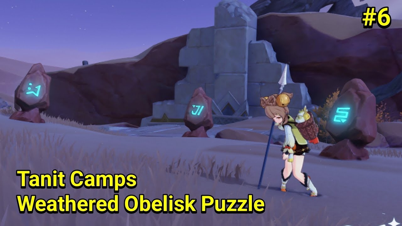 Weathered Obelisk Puzzle #6 | Prasasti Yang Lapuk Tanit Camps | Genshin Impact