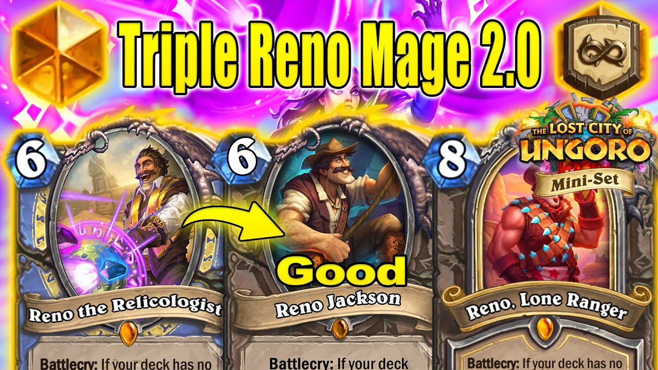 NEW Reno, Reno & Reno Mage Deck Is Actually FUN! The Lost City of Un'Goro Mini-Set | Hearthstone
