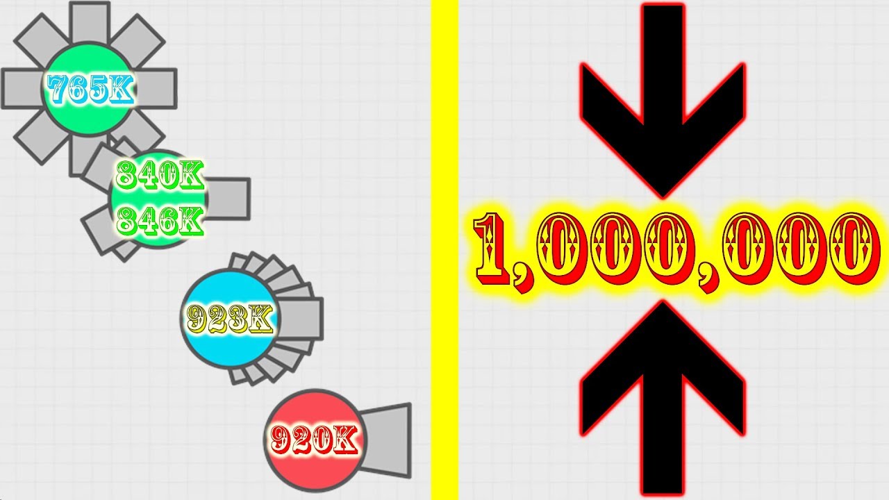Diep.io - Denied of 1 Million (Octo Tank, Booster, Spreadshot, Machine Gun)