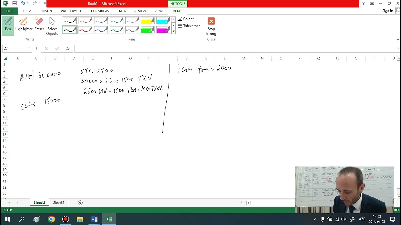 PMS - GƏLİR VERGİSİ - Məsələ 3