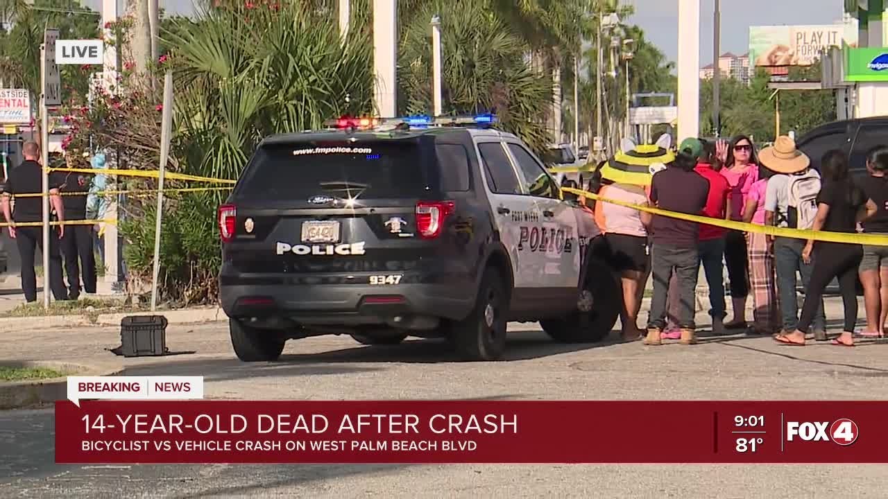 14-year-old bicyclist killed in crash with truck