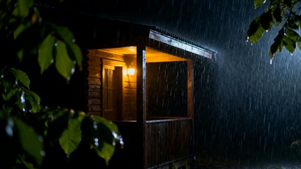 Soothing Rain on a Cabin Porch – Sleep, Focus, Relax LIVE