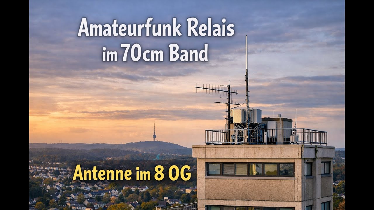 Amateurfunk Relais im 70cm Band. Antenne im 8 OG