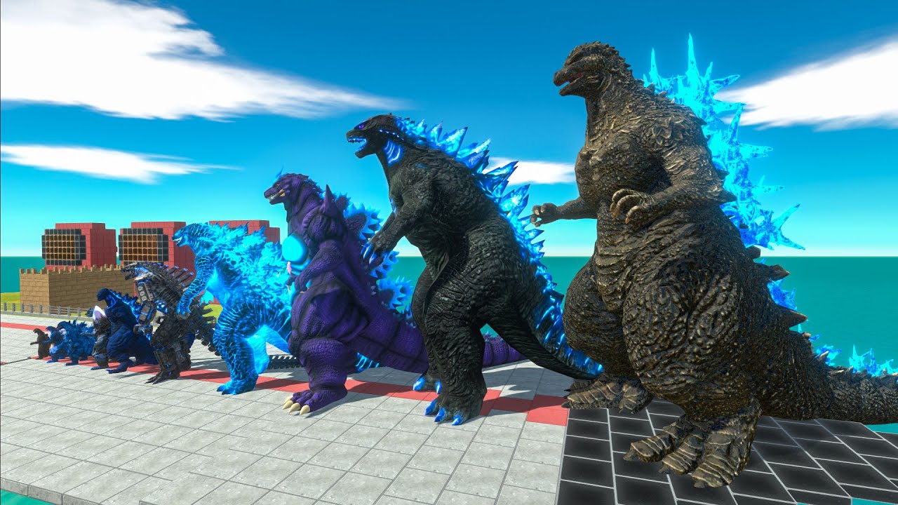 EVOLUTION of ICE GODZILLA MINUS ONE Size Comparison vs Team FIRE GODZILLA EARTH x DESTOROYAH Kaiju