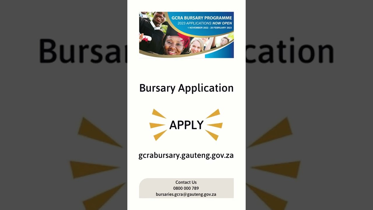 Bursary Application - How to Apply