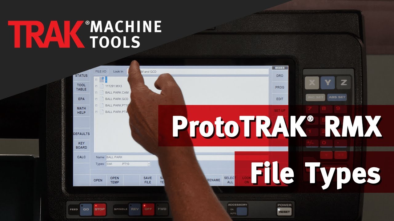 Типы файлов | ProtoTRAK RMX CNC | Программирование фрезерных станков