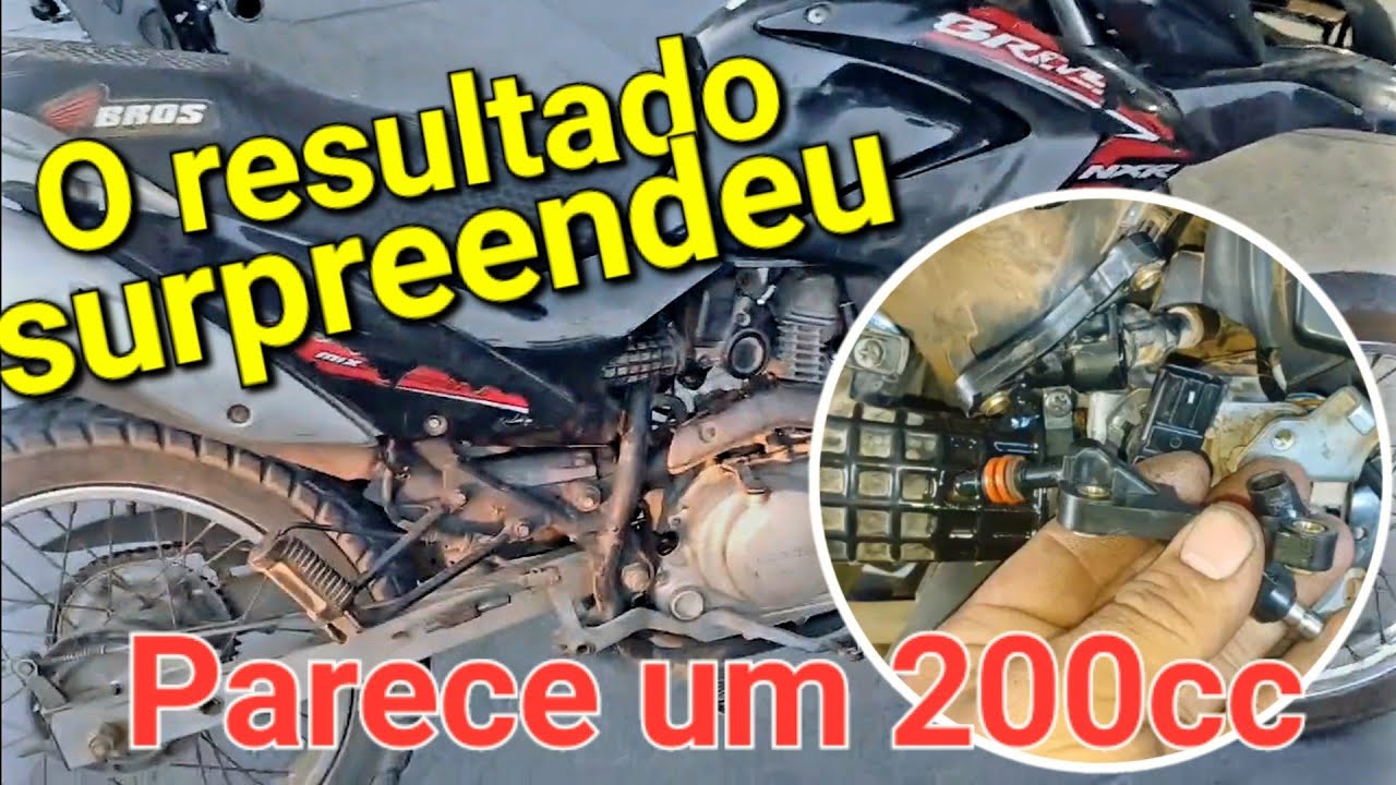 Adaptei o bico injetor de XRE190 na bros 150 e o resultado  parece um 200cc