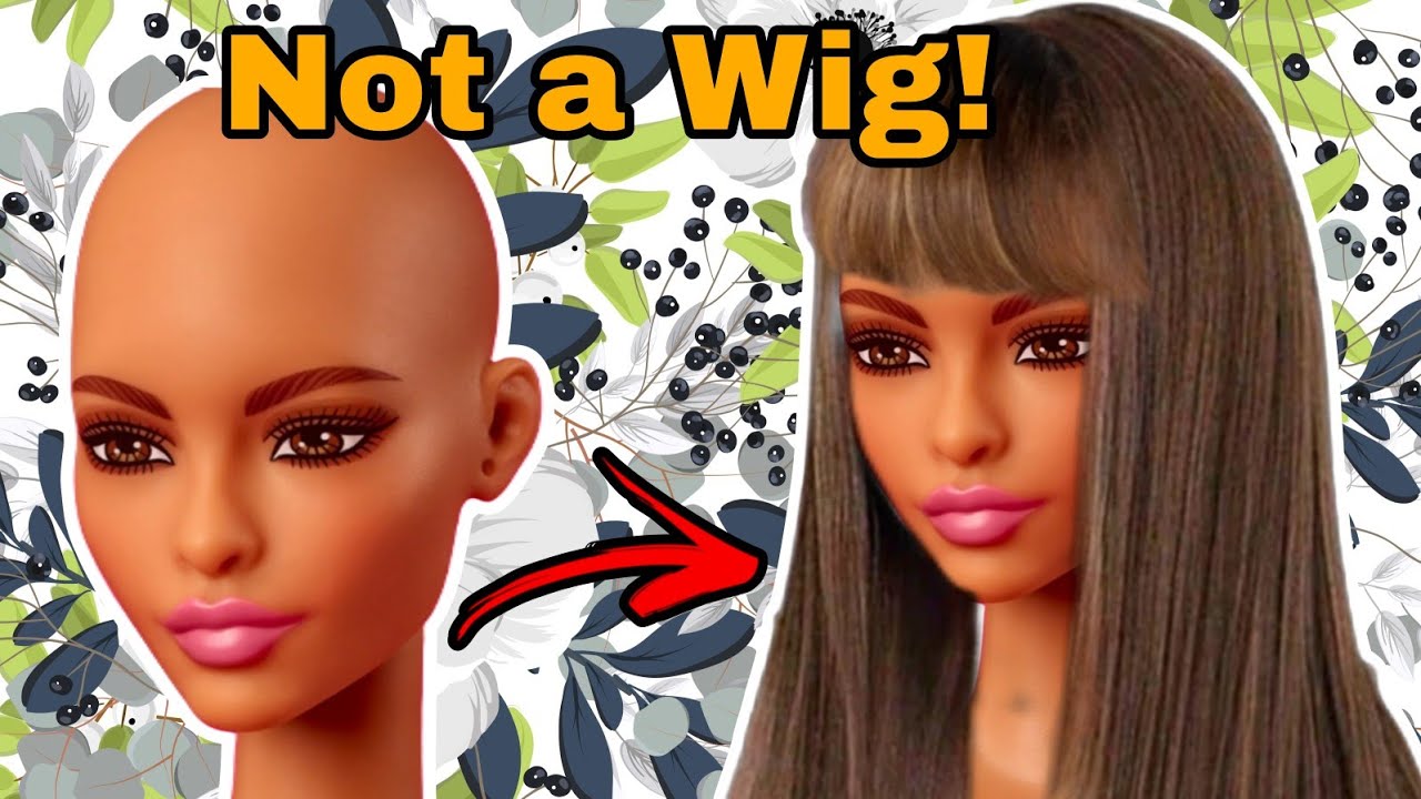 You Create Barbie Basics KIT 1- Rooting bald doll- Custom Makeover using synthetic hair!