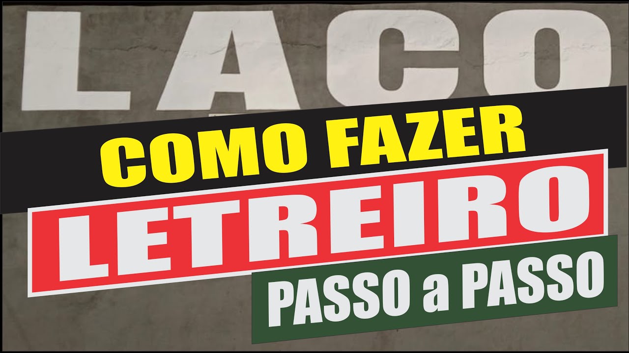 ✅Como fazer Letreiro passo a passo - 🤩Aul&atilde;o Completo🤩