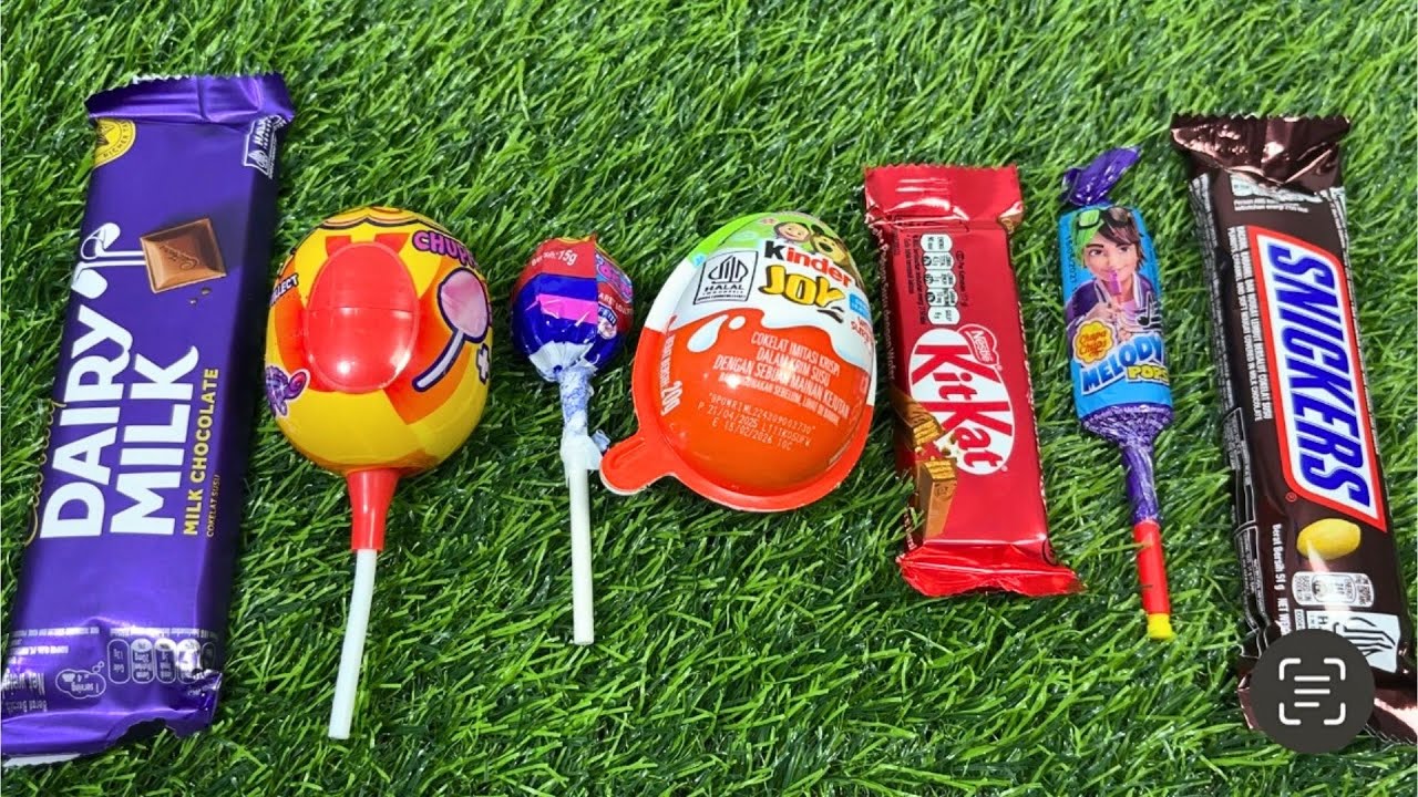 ASMR Most Popular Candys / some lots of colorful rainbow lollipop candy / unpacking chocolate eat