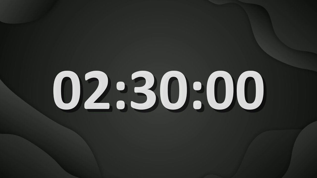 2 Hour 30 Minute (150 Minutes) Countdown Timer