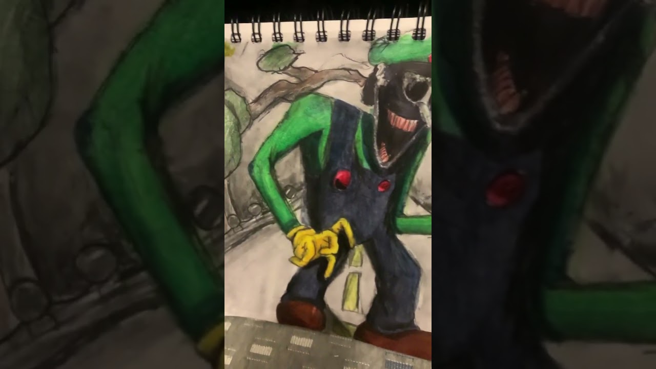 Overdue redrawn final remake #my #art #drawing #fnf #fnf #luigi #mariomadnessv2