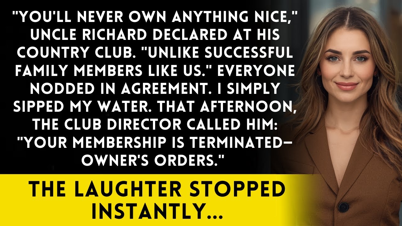 Uncle said 'You'll never own anything nice'—then his country club membership got revoked