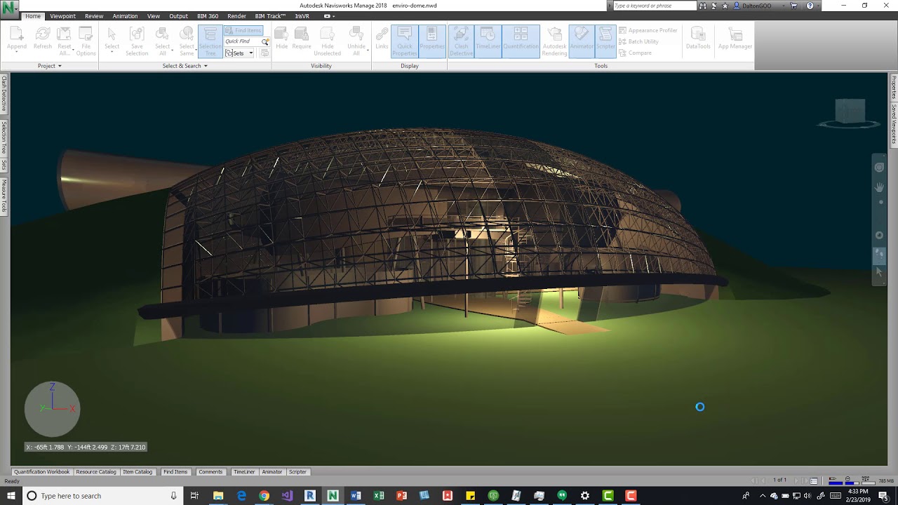 Открытие файла Navisworks