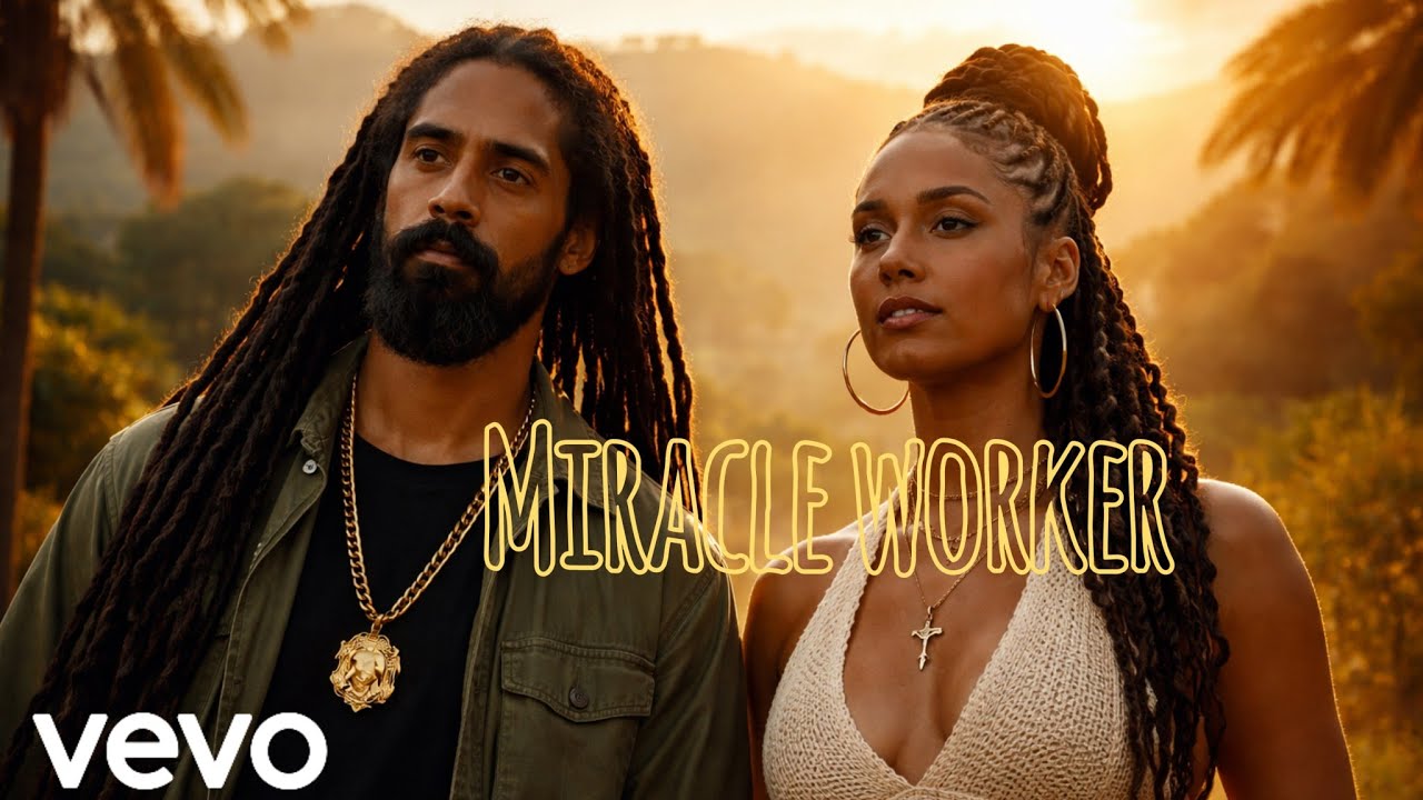Damian Marley ft Alicia keys - Miracle Worker (Official Gospel Lyrics Video)