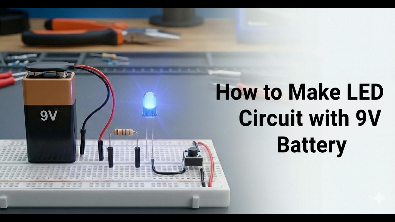 How to Build a Simple LED Circuit on Breadboard