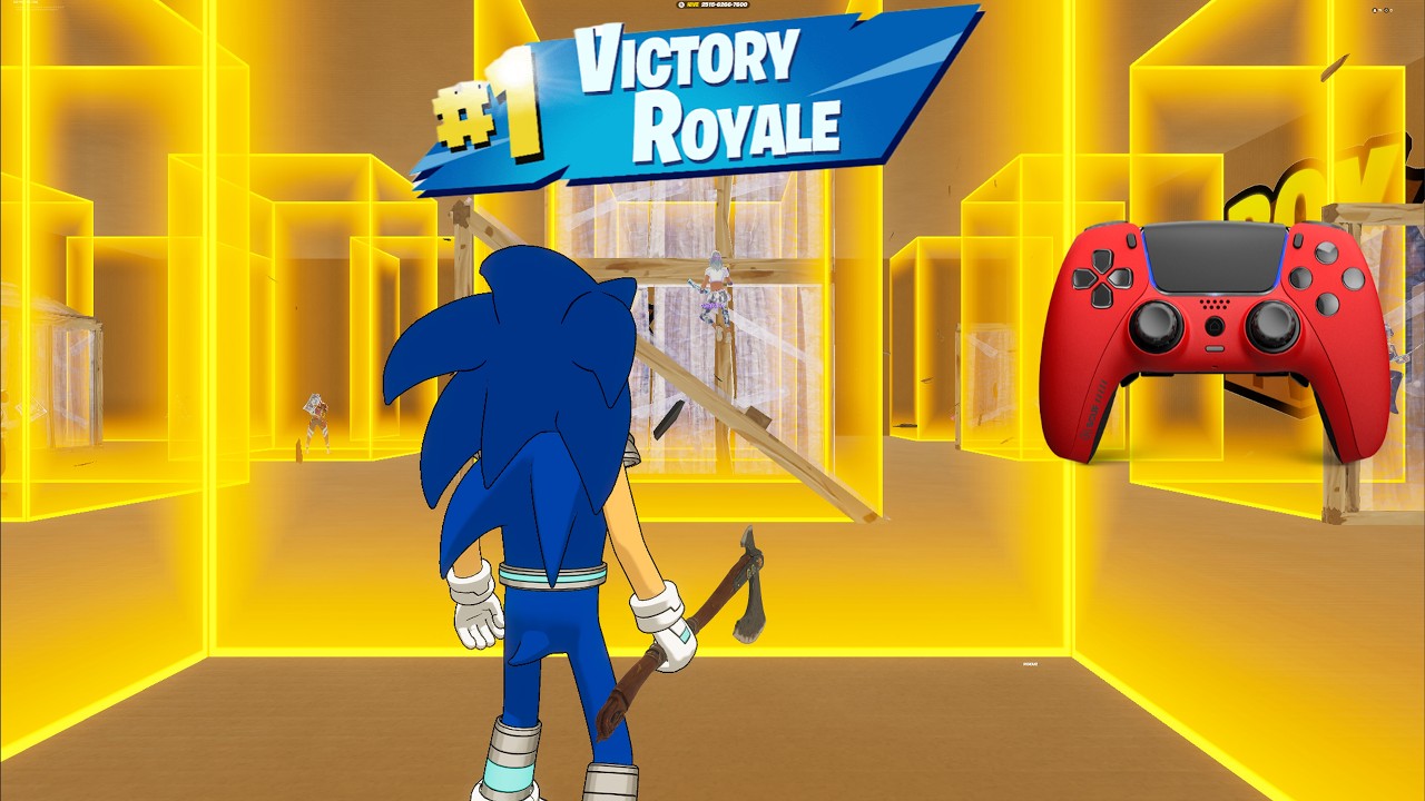 *NEW* SONIC THE HEDGEHOG SKIN Fortnite Box PVP PS5 Controller🎮Gameplay