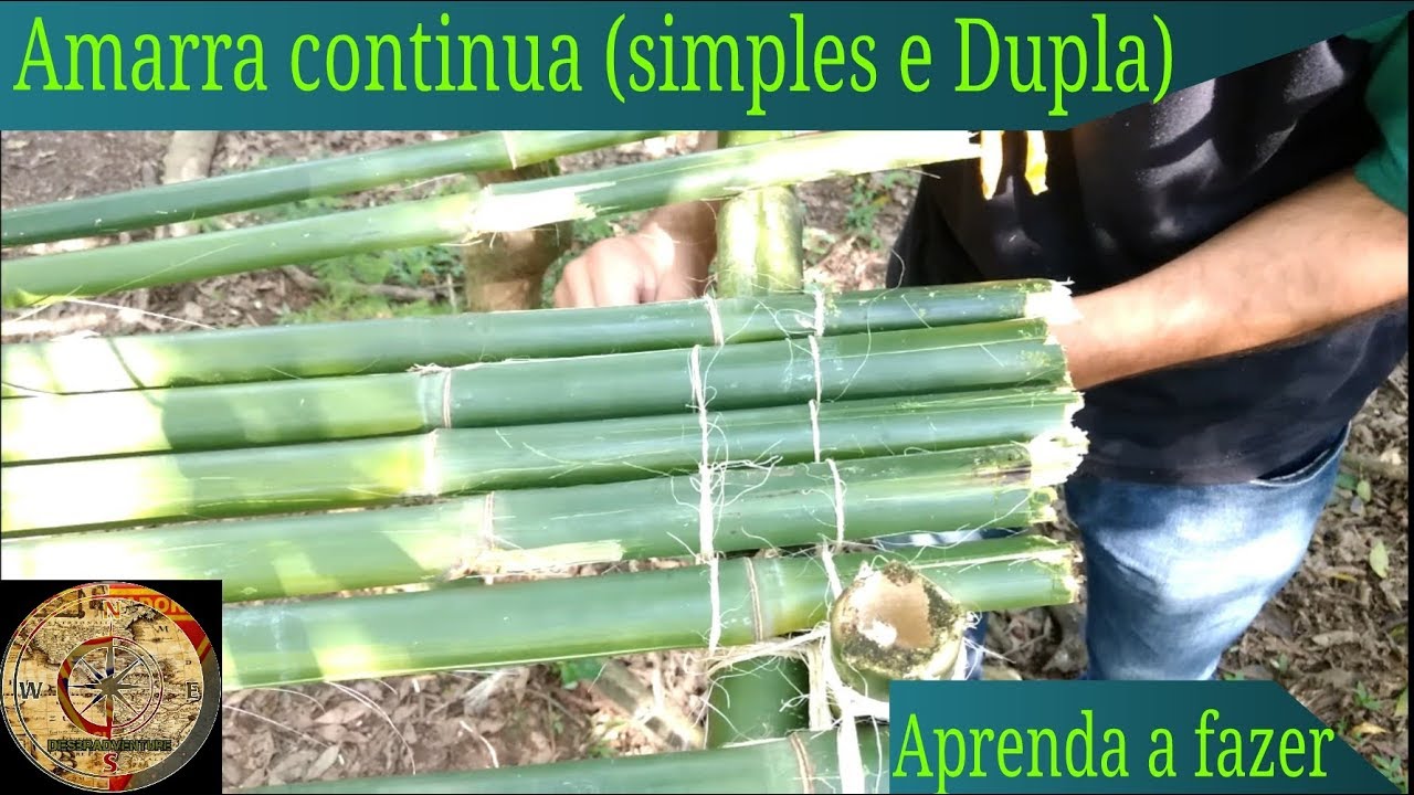 Amarra continua simples e Dupla. mesa mateira (Aprenda afazer)