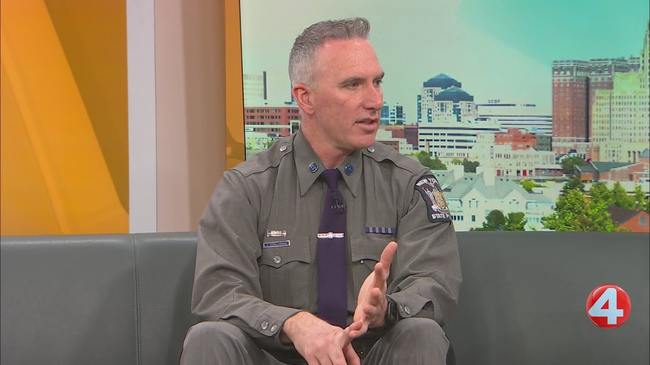 Trooper James O'Callaghan discusses DWI checkpoints for Super Bowl Sunday