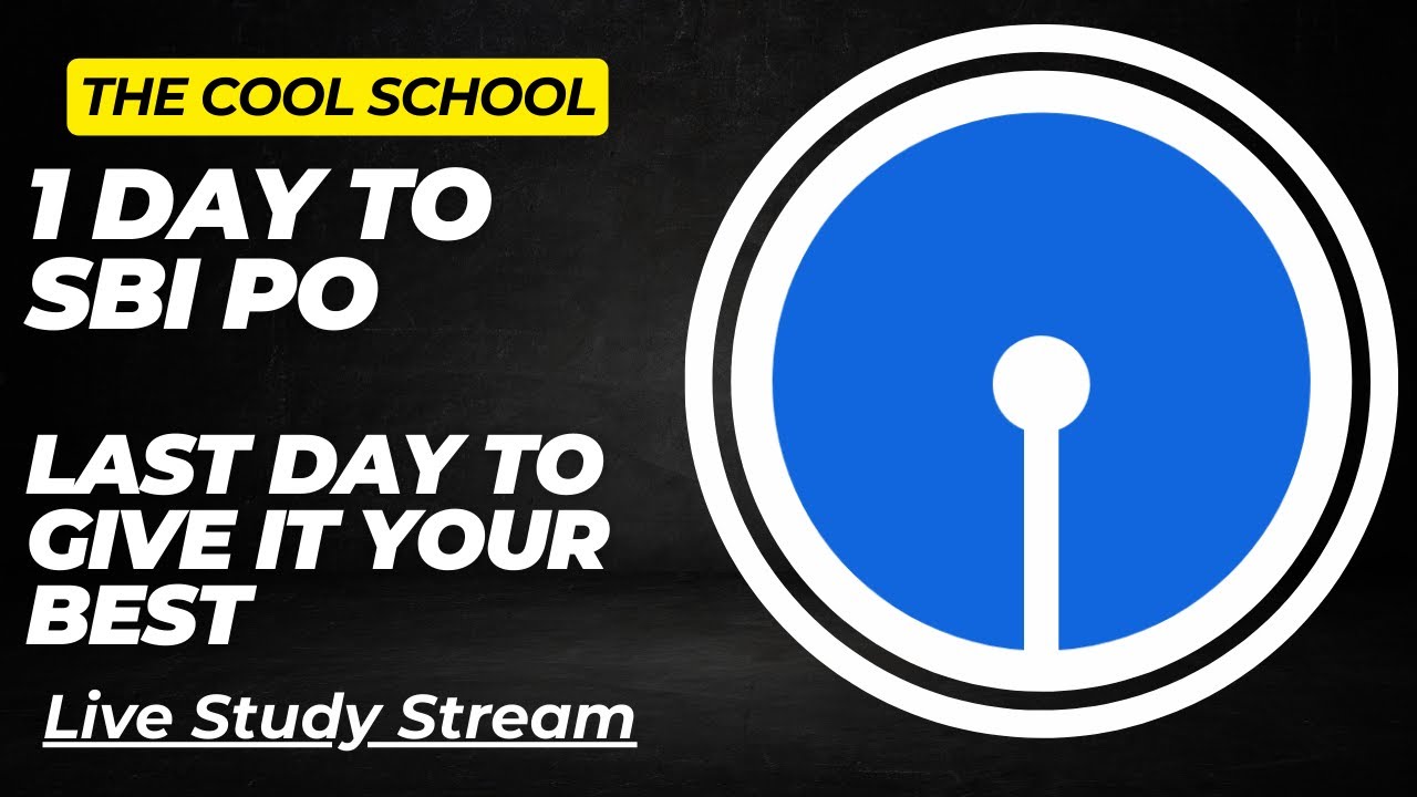 Study with me | Live Study Stream | SBI PO | RRB PO | CGL | UPSC | RBI | NABARD | The Cool School