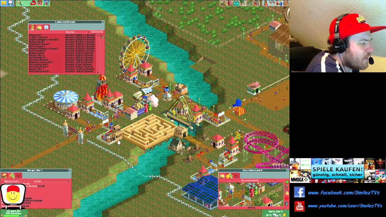 SmilezTV Live spielt Rollercoaster Tycoon 2 - #1 Elektrische Felder